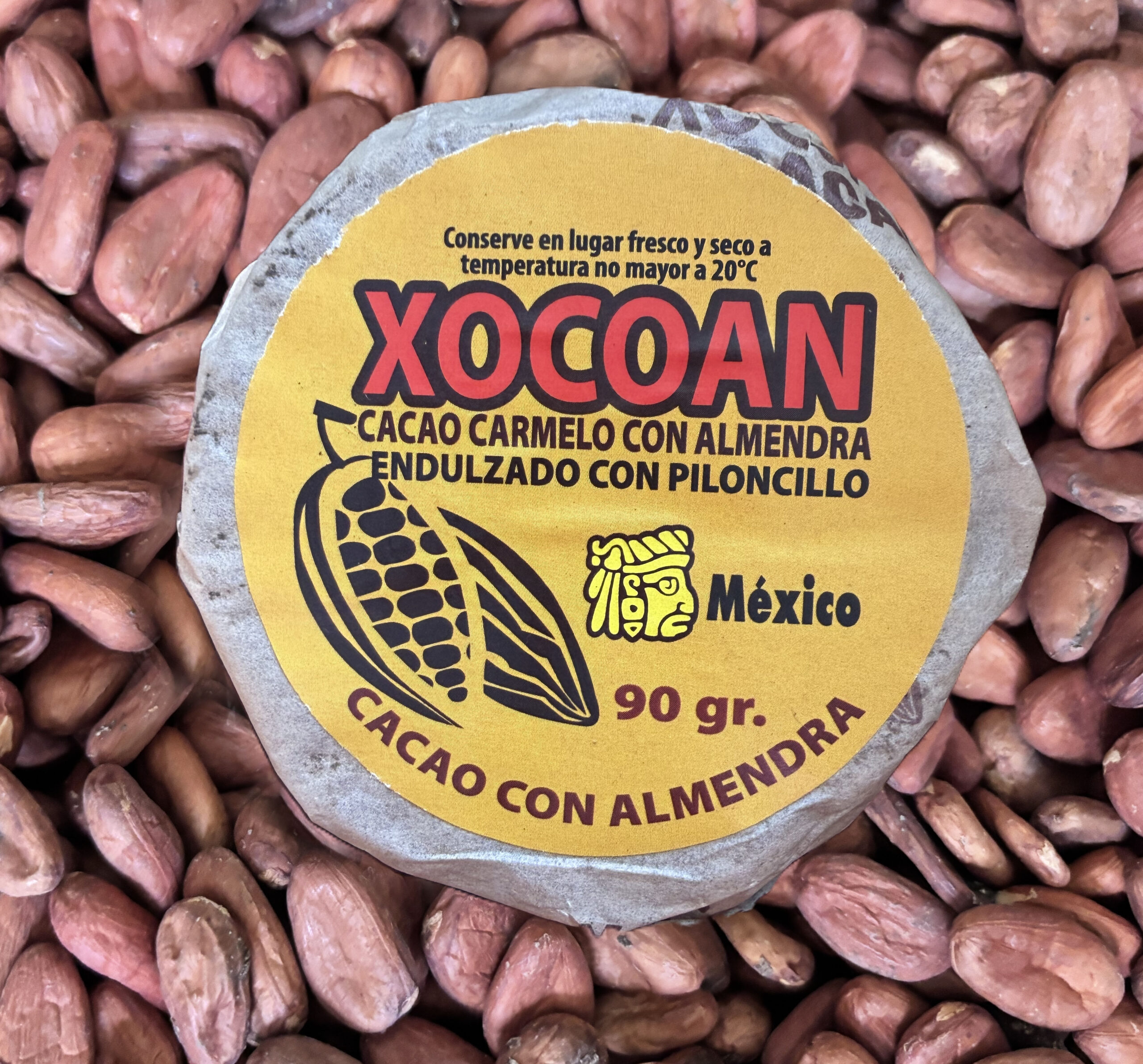 Tablilla de chocolate con almendra endulzado con piloncillo 90 g